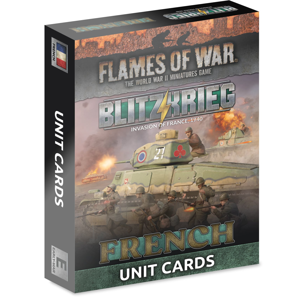Flames of War WW2: Blitzkrieg: French Unit Cards (New Arrival)