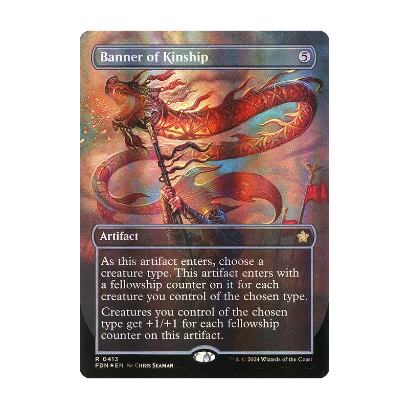 Banner of Kinship (Borderless) (Mana Foil) - Foundations (Foil Near Mint)