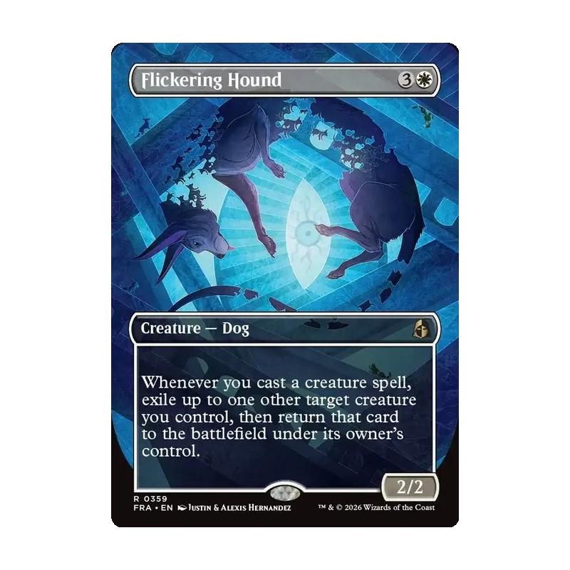 Flickering Hound (Borderless) - Reality Fracture (Near Mint)
