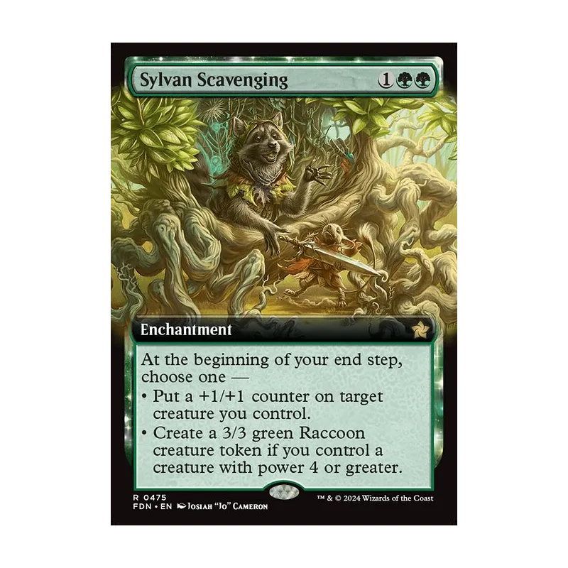 Sylvan Scavenging (Extended Art) - Foundations (Near Mint)