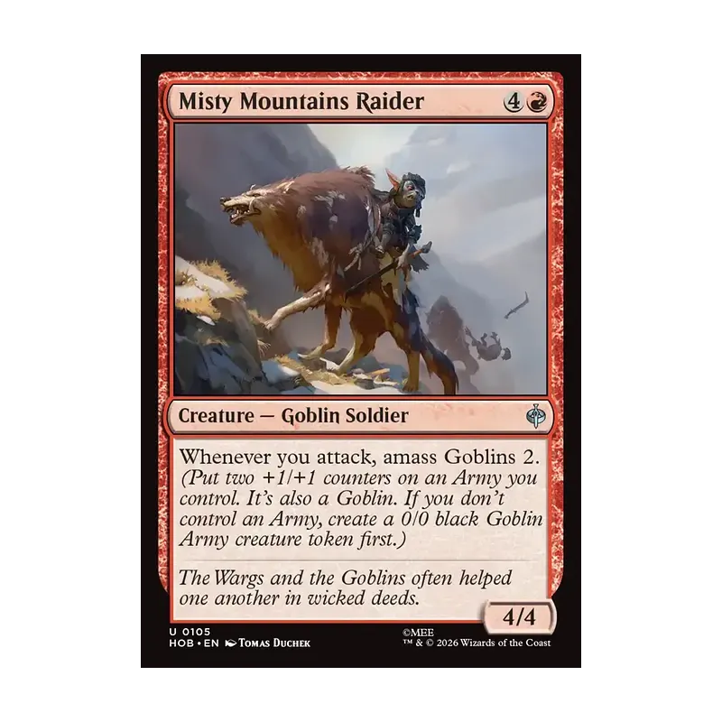 Misty Mountains Raider - The Hobbit (Near Mint)