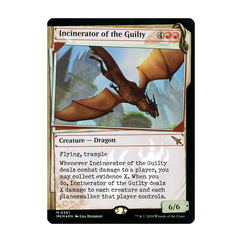 Incinerator of the Guilty (Showcase) (Invisible Ink) - Murders at Karlov Manor (Foil Near Mint)