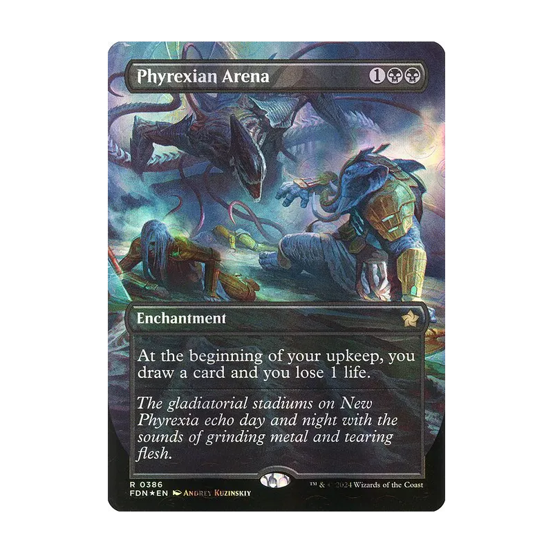 Phyrexian Arena (Borderless) (Mana Foil) - Foundations (Foil Near Mint)