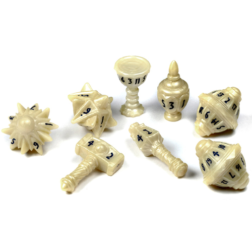 Cleric Polyhedral Set: Celestial Ivory (8) (Last Chance)