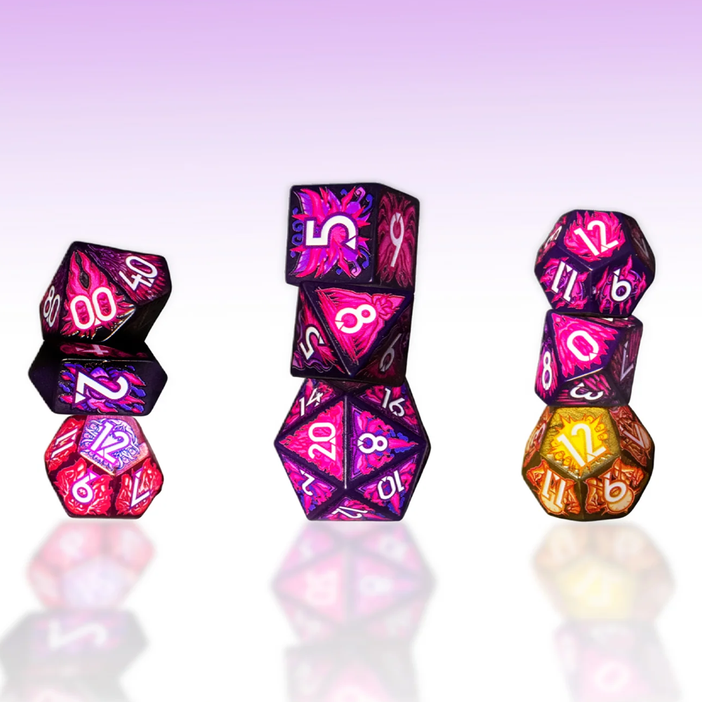 Botch Dice Set: Daggerheart Hope & Fear - Warlock (9) (Preorder)