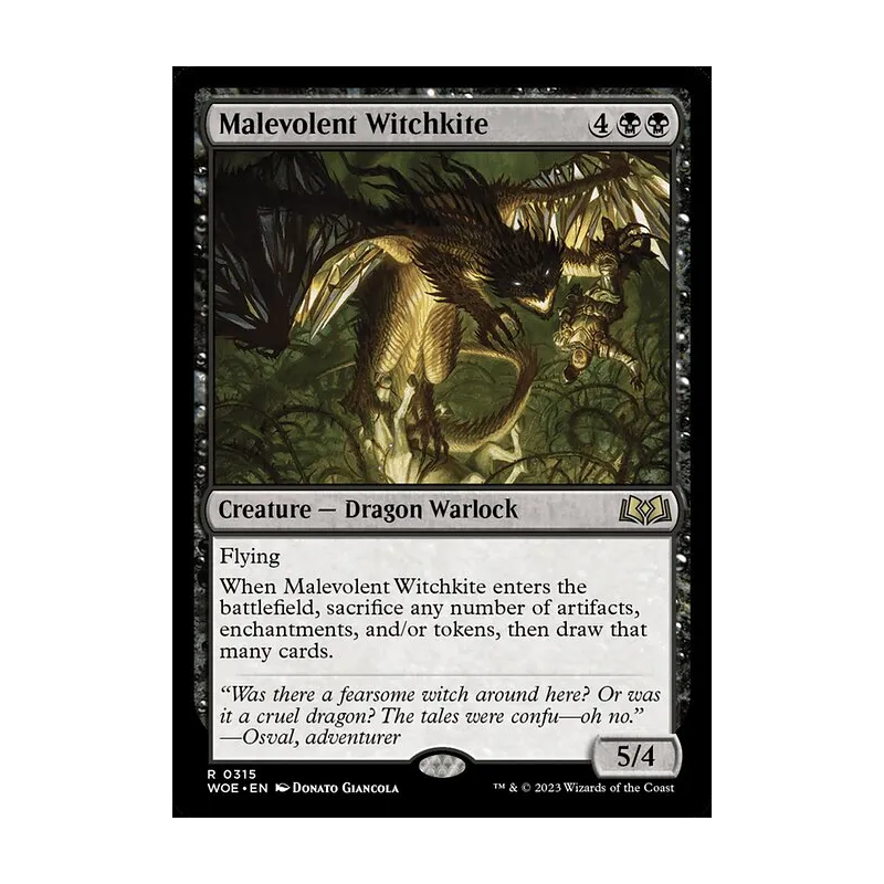 Malevolent Witchkite - Wilds of Eldraine (Near Mint)