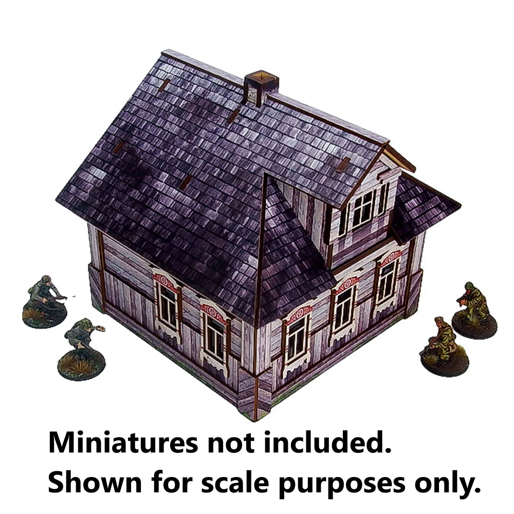 Bolt Action HDF Terrain: WW2 Ostfront Village - Whitewashed Dacha