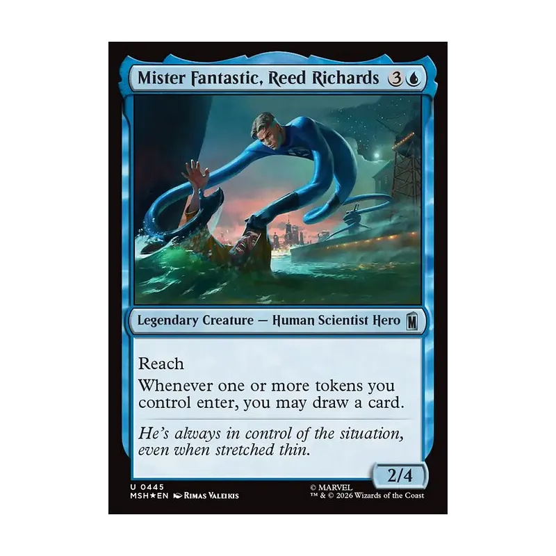 Mister Fantastic, Reed Richards (Surge Foil) - Marvel Super Heroes (Foil Near Mint)
