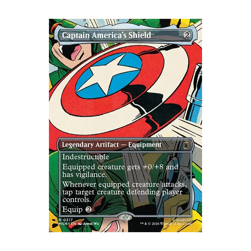 Captain America's Shield (Borderless) (0317) - Marvel Super Heroes (Near Mint)