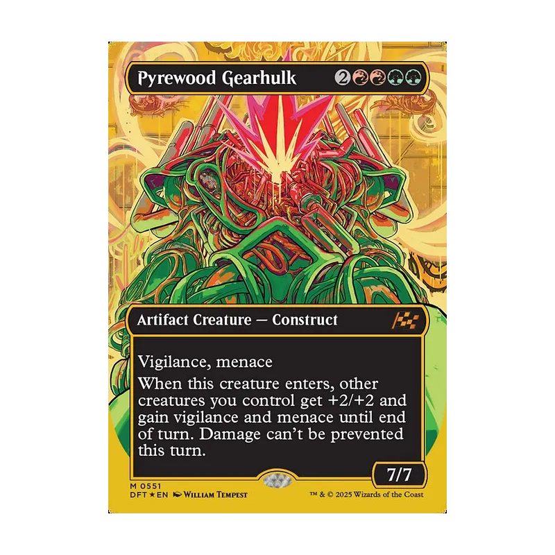 Pyrewood Gearhulk (Borderless) (First-Place Foil) - Aetherdrift (Foil Near Mint)