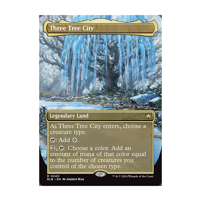 Three Tree City (Borderless) (0340) - Bloomburrow (Near Mint)