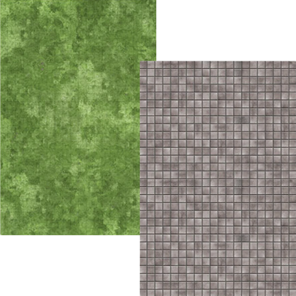 Vinyl RPG Mat: Grass & Dungeon (2-Mat Set, 20 x 30in) (Preorder)