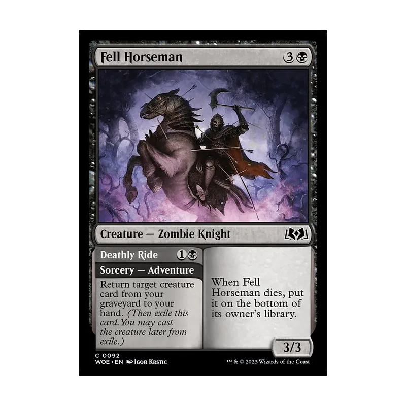 Fell Horseman // Deathly Ride - Wilds of Eldraine (Near Mint)