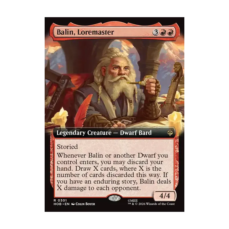 Balin, Loremaster (Extended Art) - The Hobbit (Near Mint)