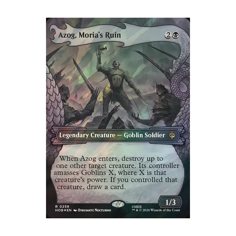 Azog, Moria's Ruin (Showcase) (Surge Foil) - The Hobbit (Foil Near Mint)
