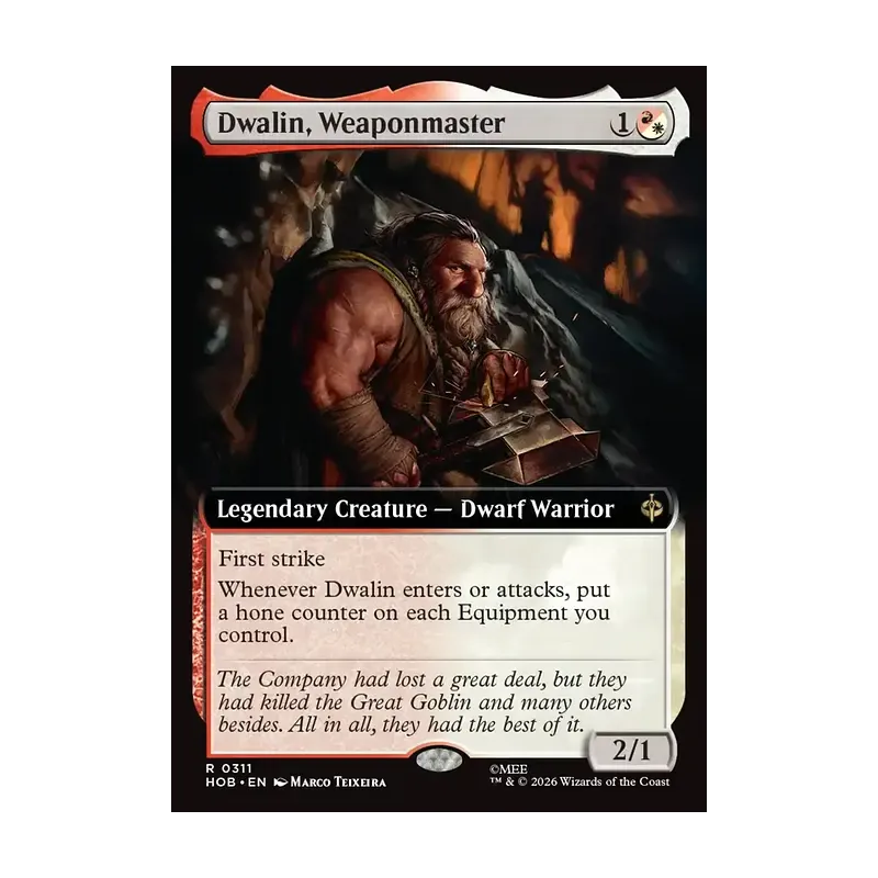 Dwalin, Weaponmaster (Extended Art) - The Hobbit (Near Mint)