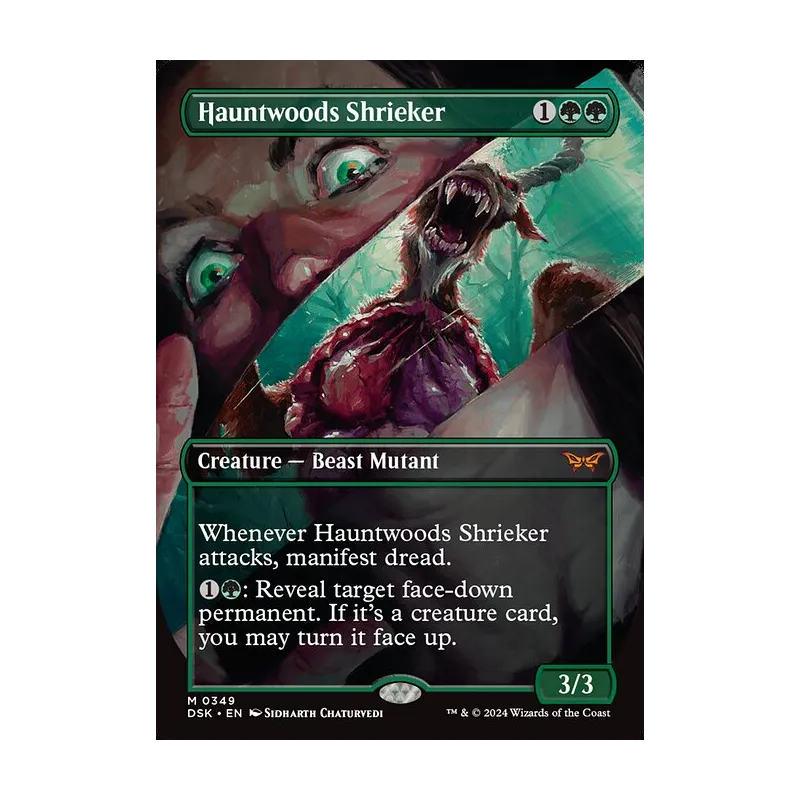 Hauntwoods Shrieker (Borderless) - Duskmourn: House of Horror (Near Mint)