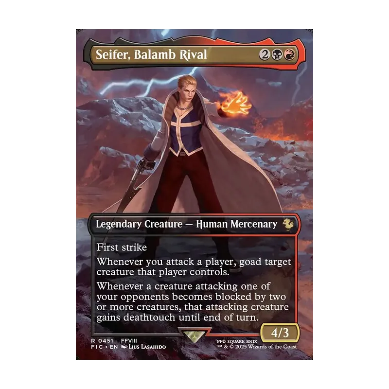 Seifer, Balamb Rival (Borderless) - Final Fantasy Commander (Near Mint)
