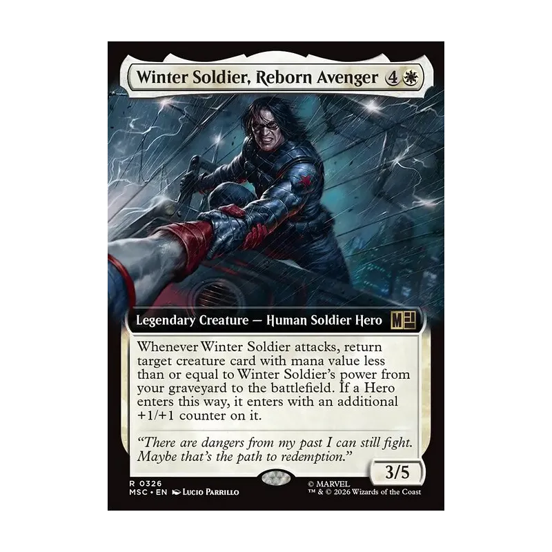 Winter Soldier, Reborn Avenger (Extended Art) - Marvel Super Heroes Commander (Near Mint)