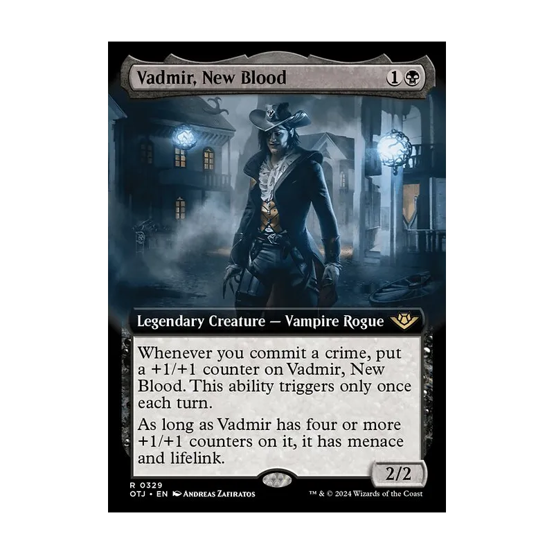 Vadmir, New Blood (Extended Art) - Outlaws of Thunder Junction (Near Mint)