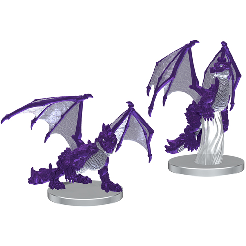 D&D Icons of the Realms: Fizban's Treasury of Dragons - Amethyst Dragon Wyrmling Promo Box (Not For Individual Sale)