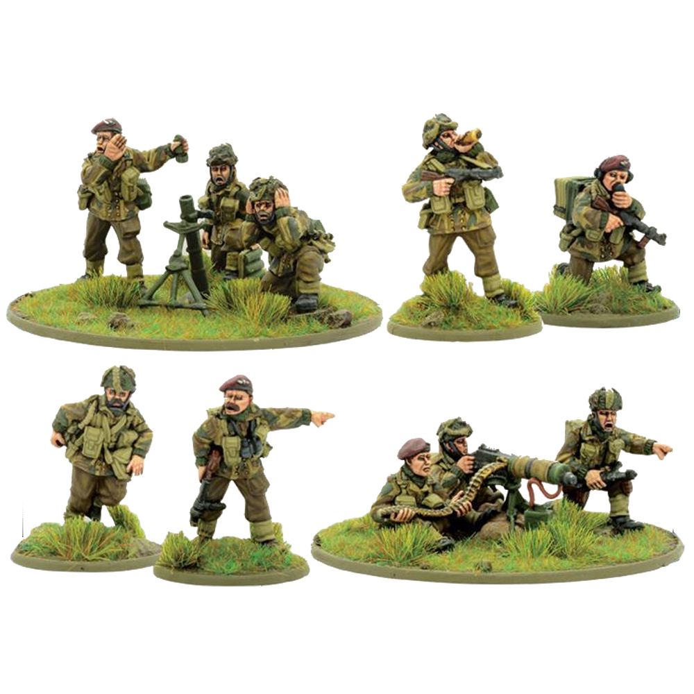 Bolt Action: British Airborne Support Group (HQ, Mortar & MMG)
