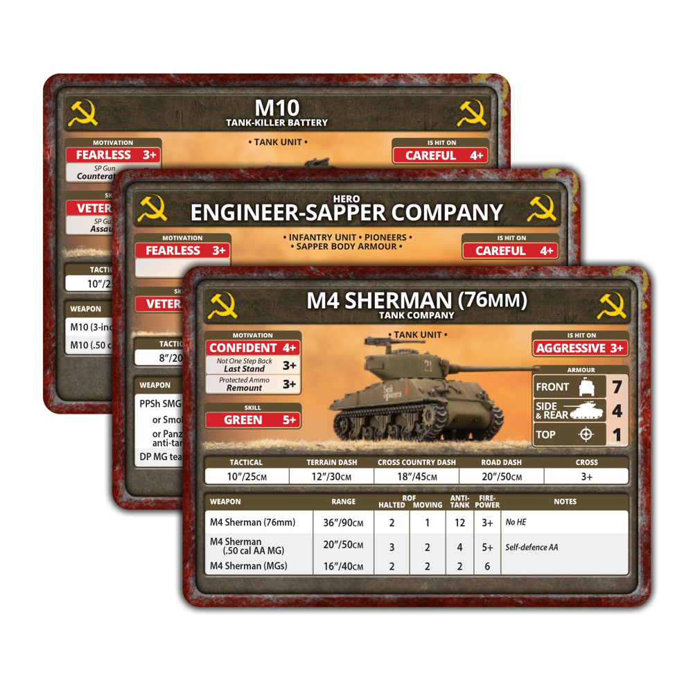Flames of War WW2: Berlin - Soviet Unit Cards