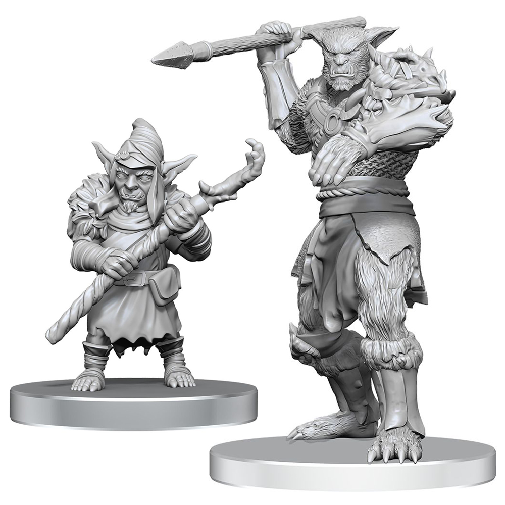 D&D Nolzur's Marvelous Unpainted Minis: W28 Bugbear Stalker & Goblin Hexer (Preorder)