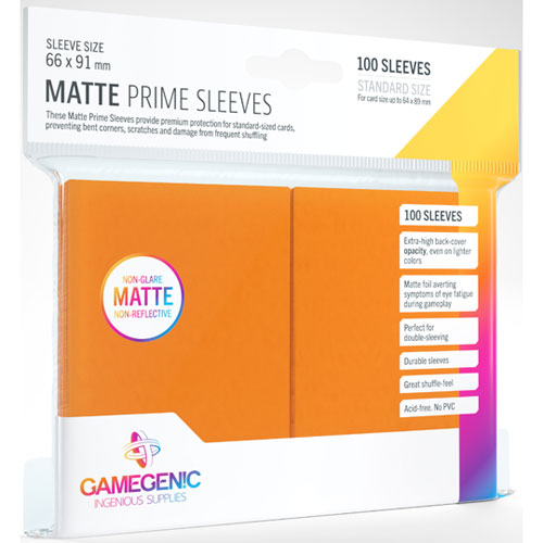 Matte Prime Sleeves: Orange (100) Matte Prime Sleeves: Orange (100)