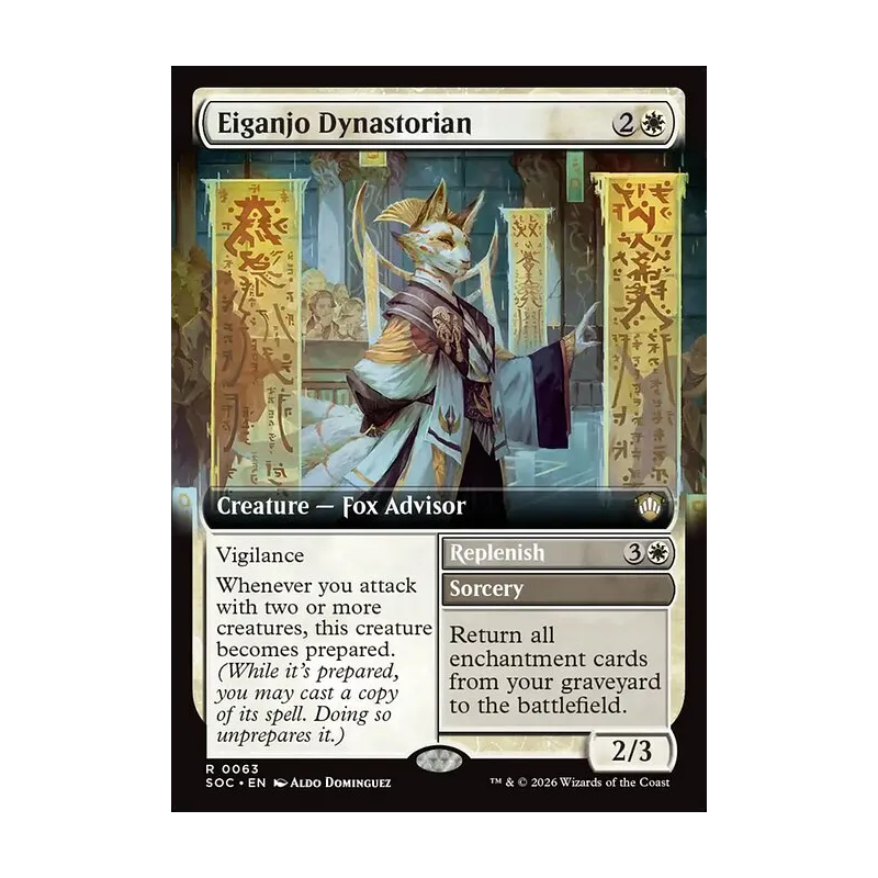 Eiganjo Dynastorian // Replenish (Extended Art) - Secrets of Strixhaven Commander (Near Mint)