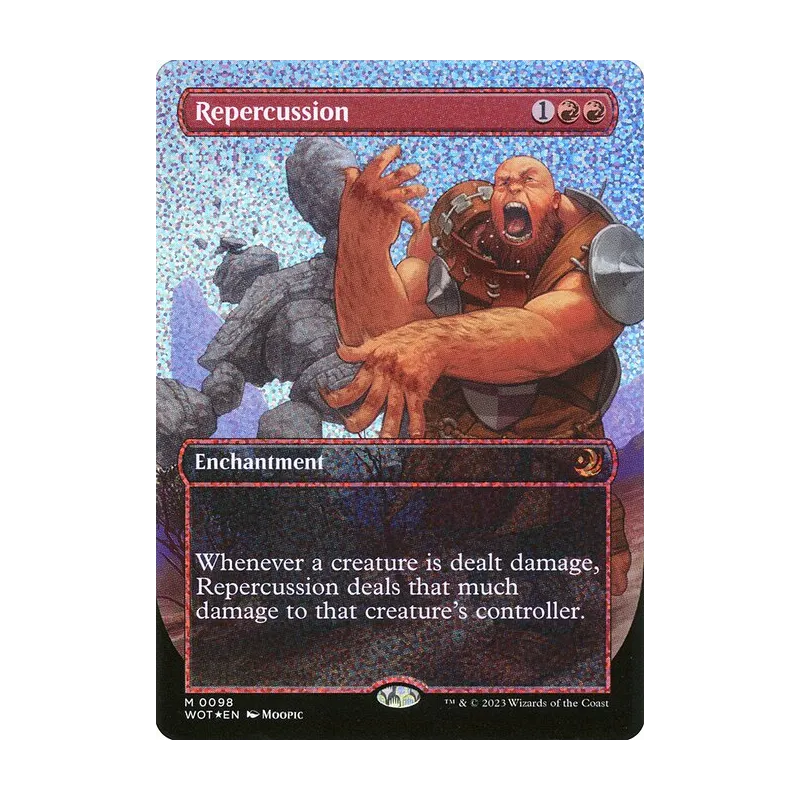 Repercussion (Anime Borderless) (Confetti Foil) - Wilds of Eldraine: Enchanting Tales (Foil Near Mint)