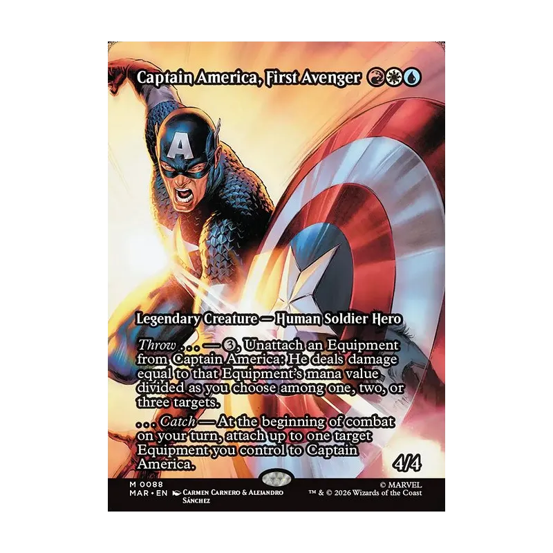Captain America, First Avenger (Borderless) - Marvel Universe (Near Mint)