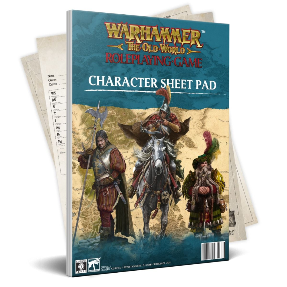 Warhammer The Old World RPG: Character Sheet Pad (Preorder)