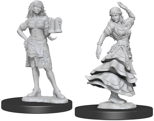 Pathfinder Battles Deep Cuts Unpainted Minis: W4 Bartender/Dancing Girl
