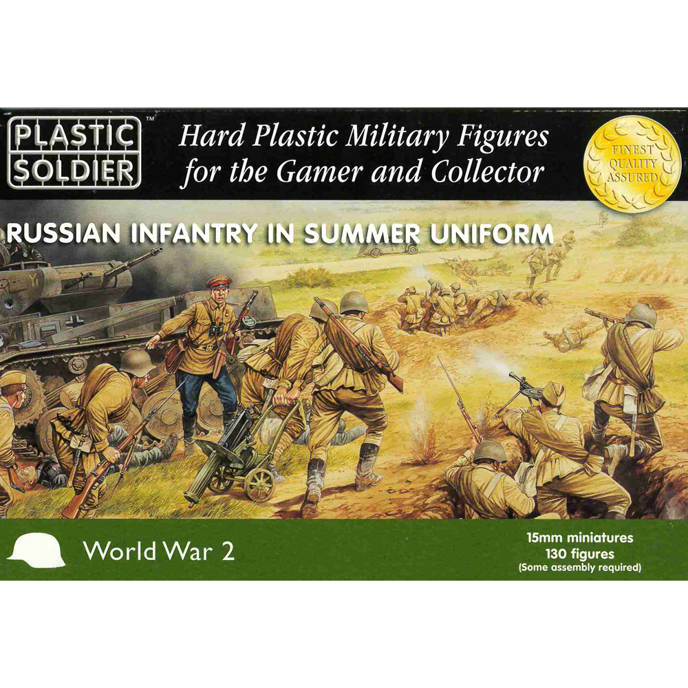 15mm Scale WW2: Russian Infantry in Summer Uniform 15mm Scale WW2: Russian Infantry in Summer Uniform