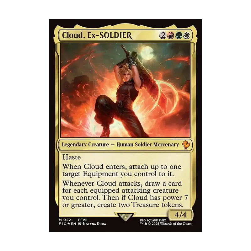Cloud, Ex-SOLDIER (Surge Foil) - Final Fantasy Commander (Foil Near Mint)