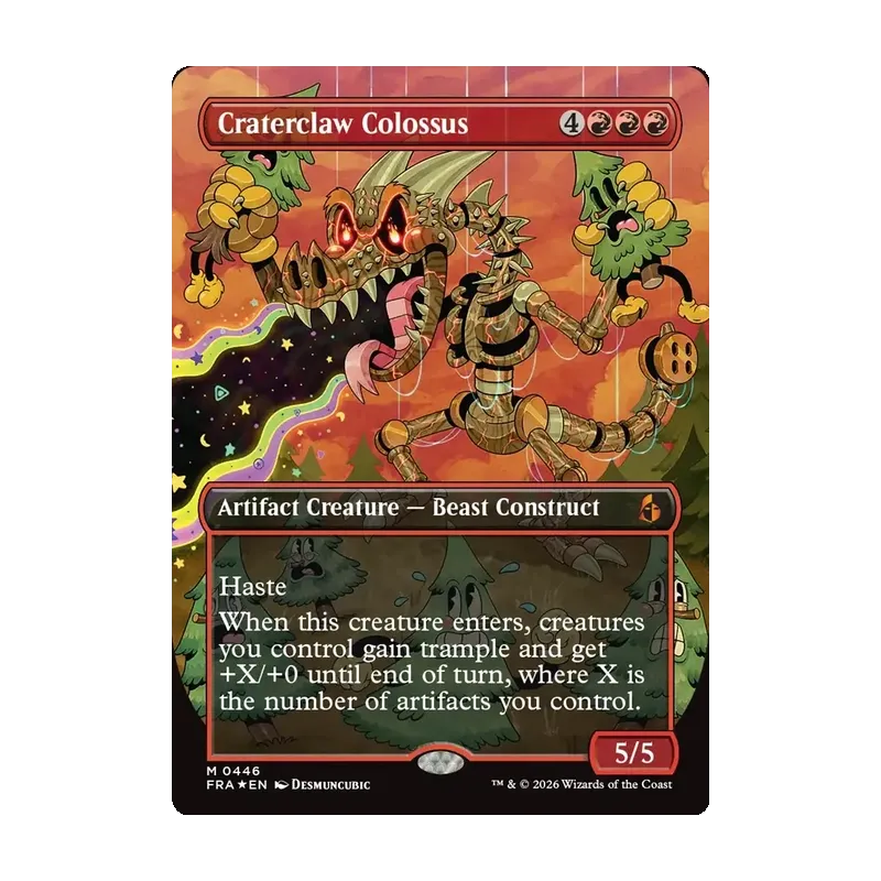 Craterclaw Colossus (Borderless) (0446) - Reality Fracture (Foil Near Mint)