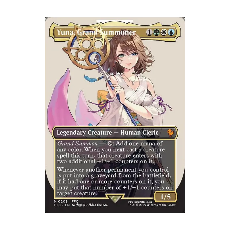 yuna grand summoner mtg card Yuna, [8] [FINAL FANTASY: Commander] [Foil]  Face to Face Games if it had one or more counters on it Magic the Gathering Final Fantasy