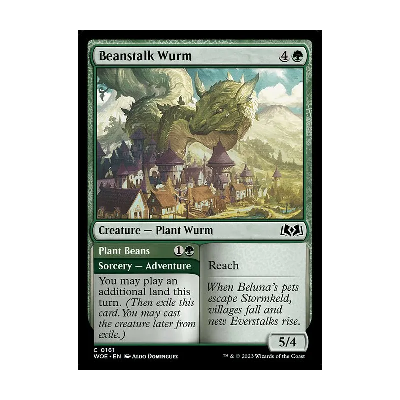 Beanstalk Wurm // Plant Beans - Wilds of Eldraine (Near Mint)
