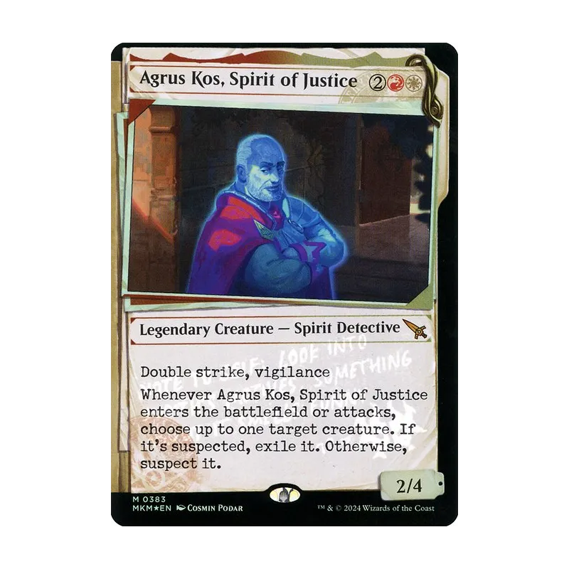 Agrus Kos, Spirit of Justice (Showcase) (Invisible Ink) - Murders at Karlov Manor (Foil Near Mint)