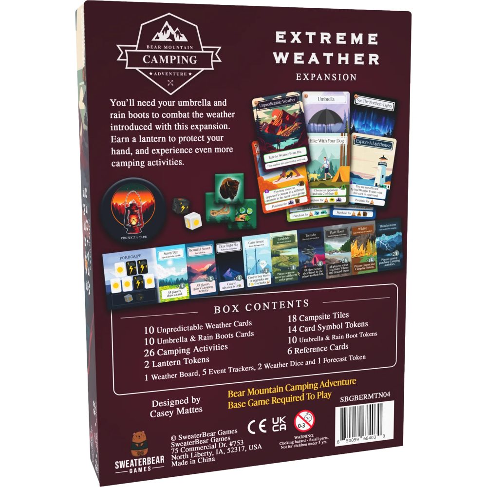 Bear Mountain Camping Adventure: Extreme Weather Expansion (New Arrival)