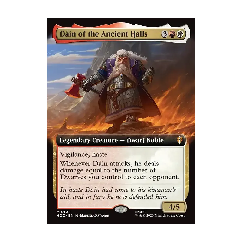 Dain of the Ancient Halls (Extended Art) - The Hobbit Eternal (Near Mint)