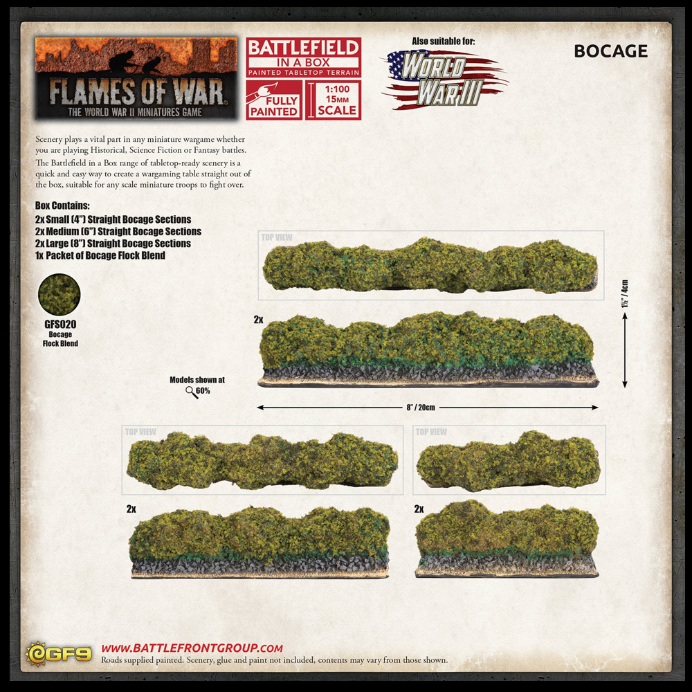Flames of War: Battlefield in a Box - Bocage (New Arrival)