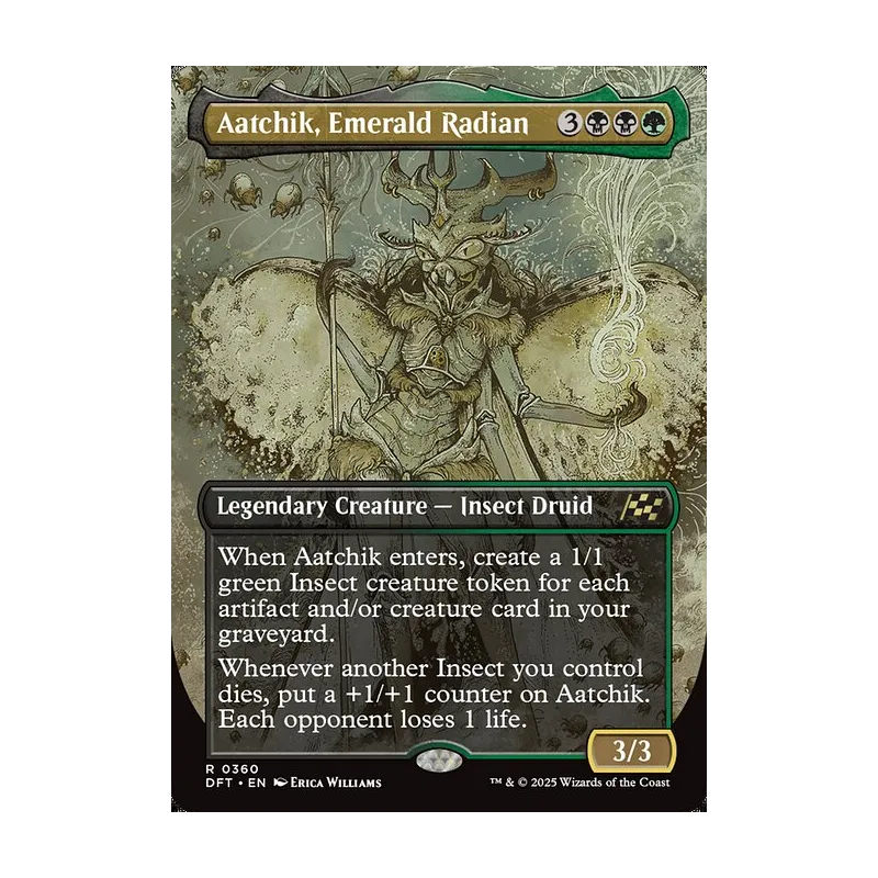 Aatchik, Emerald Radian (Borderless) - Aetherdrift (Near Mint)