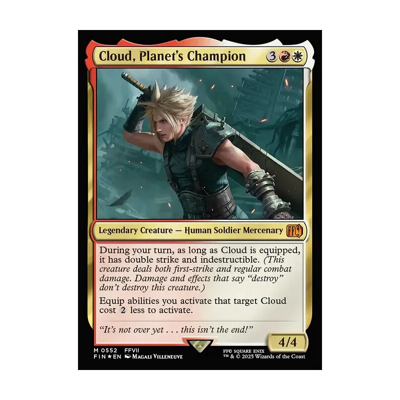 final fantasy cloud mtg Cloud, Ex-SOLDIER Playmats feature popular Magic Cloud (Full Art) - From