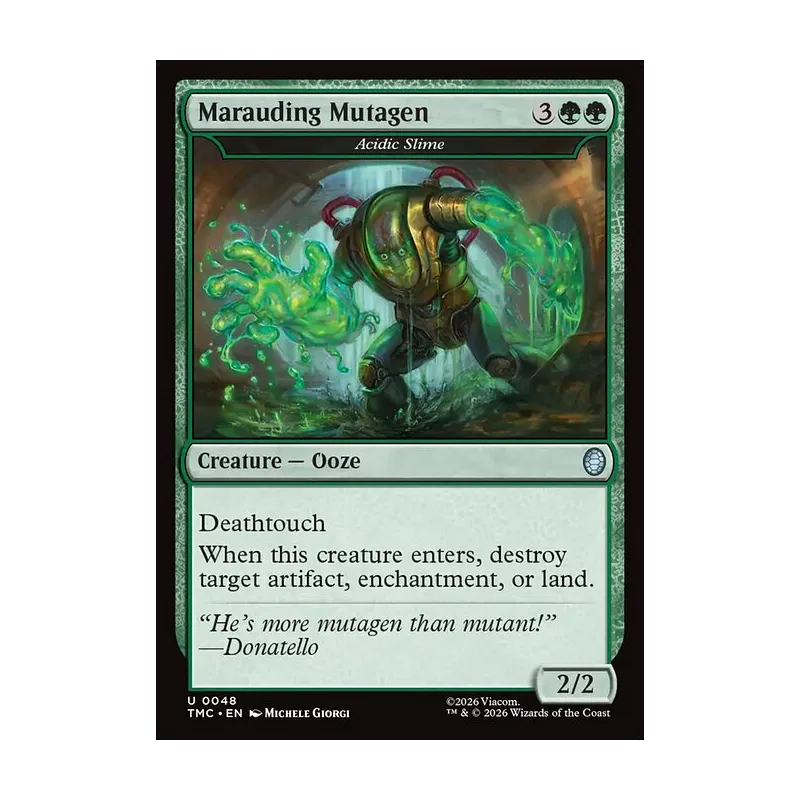 Acidic Slime (Surge Foil) - Teenage Mutant Ninja Turtles Commander (Foil Near Mint)