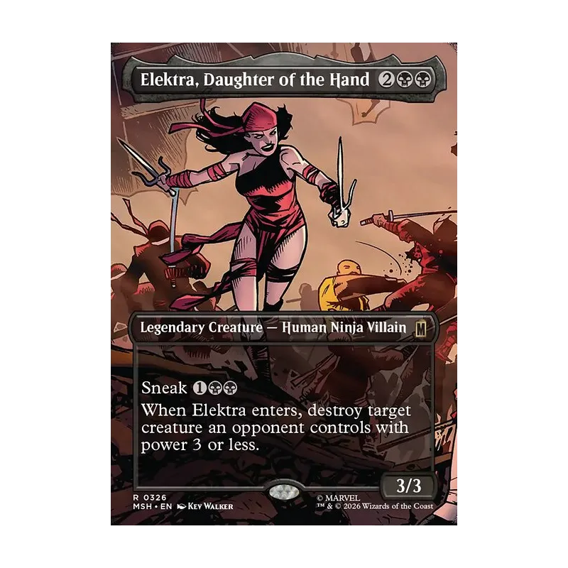 Elektra, Daughter of the Hand (Borderless) (0326) - Marvel Super Heroes (Near Mint)