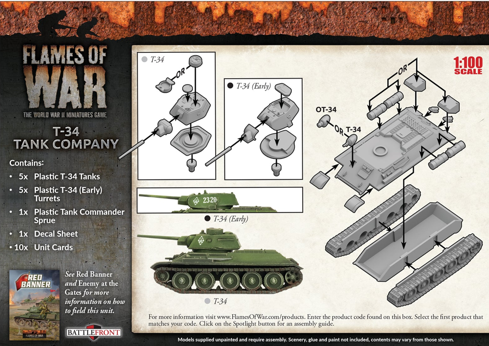 Flames of War WW2: Soviet - T-34 Tank Company