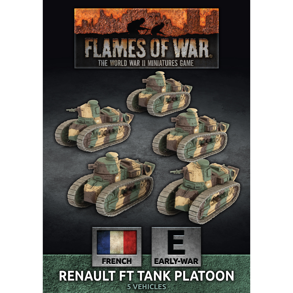 Flames of War WW2: French - Renault FT Tank Platoon (Preorder)