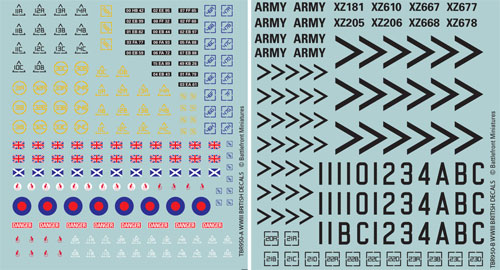 WWIII Team Yankee: British Decal Set